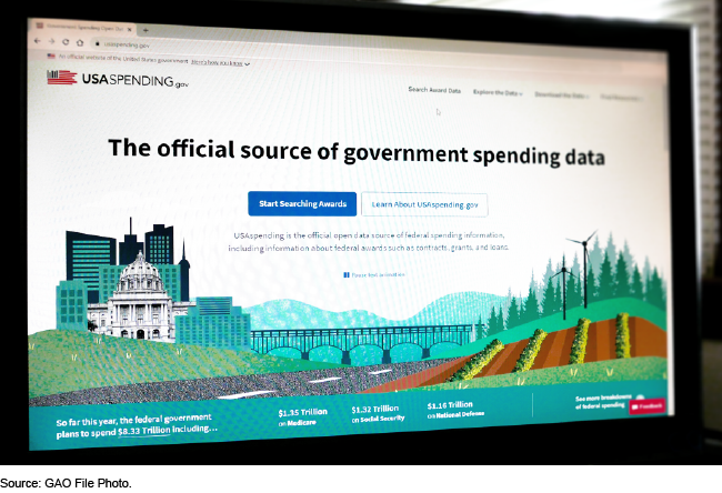 Screenshot of the USAspending.gov webpage