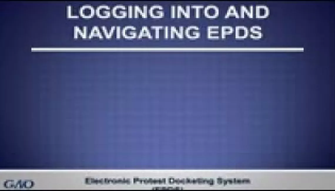 Logging Into and Navigating EPDS